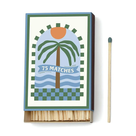 Paddywax Streichhölzer „A dopo Palm Tree“ (75 Stk.) | Palmenmotiv | Paddywax