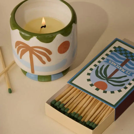 Paddywax Streichhölzer „A dopo Palm Tree“ (75 Stk.) | Palmenmotiv | Paddywax