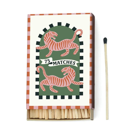 Paddywax Streichhölzer „A dopo Tiger“ (75 Stk.) | Ausdrucksstarkes Motiv | Paddywax