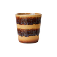 HKLiving Tasse HKliving "70s Cliffs" | Orange/Braun, Keramik, Retro-Look