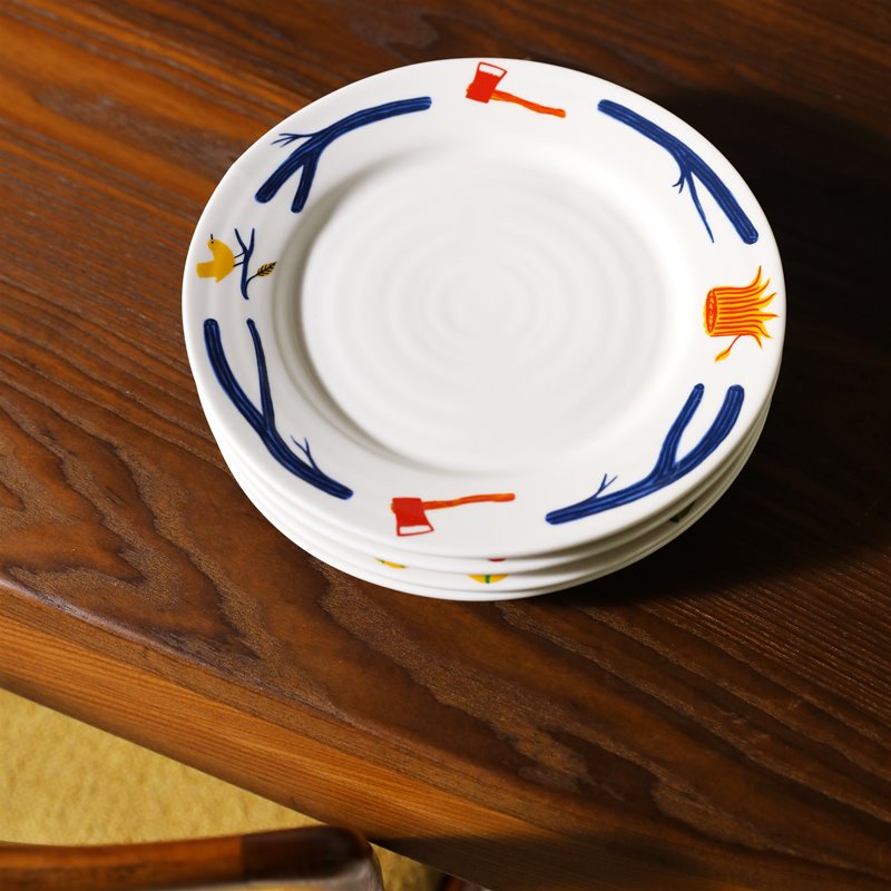 &Klevering Teller-Set &klevering "Plate Haines Large" | 4er Set, Bunt, Hal Haines