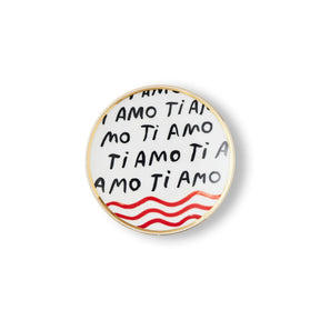 Bitossi Home Teller “Ti Amo” 17 cm | Liebeserklärung aus Keramik | Bitossi Home