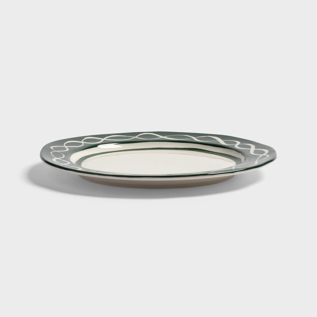 &Klevering Tellerset „Festivo Medium Green“ | 2er-Set mit Illustration | &Klevering