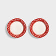 &Klevering Tellerset „Festivo Medium Red“ | 2er-Set in kräftigem Rot | &Klevering