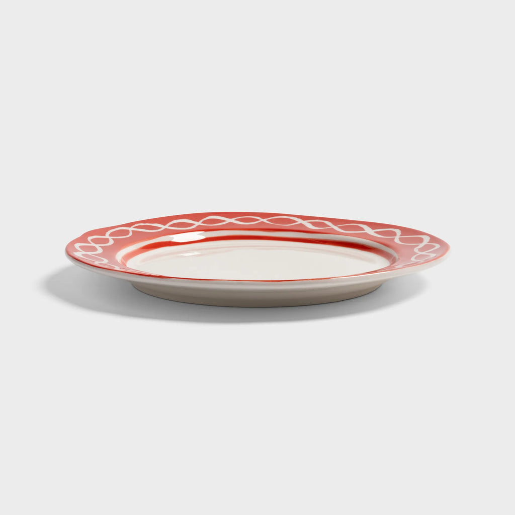&Klevering Tellerset „Festivo Medium Red“ | 2er-Set in kräftigem Rot | &Klevering