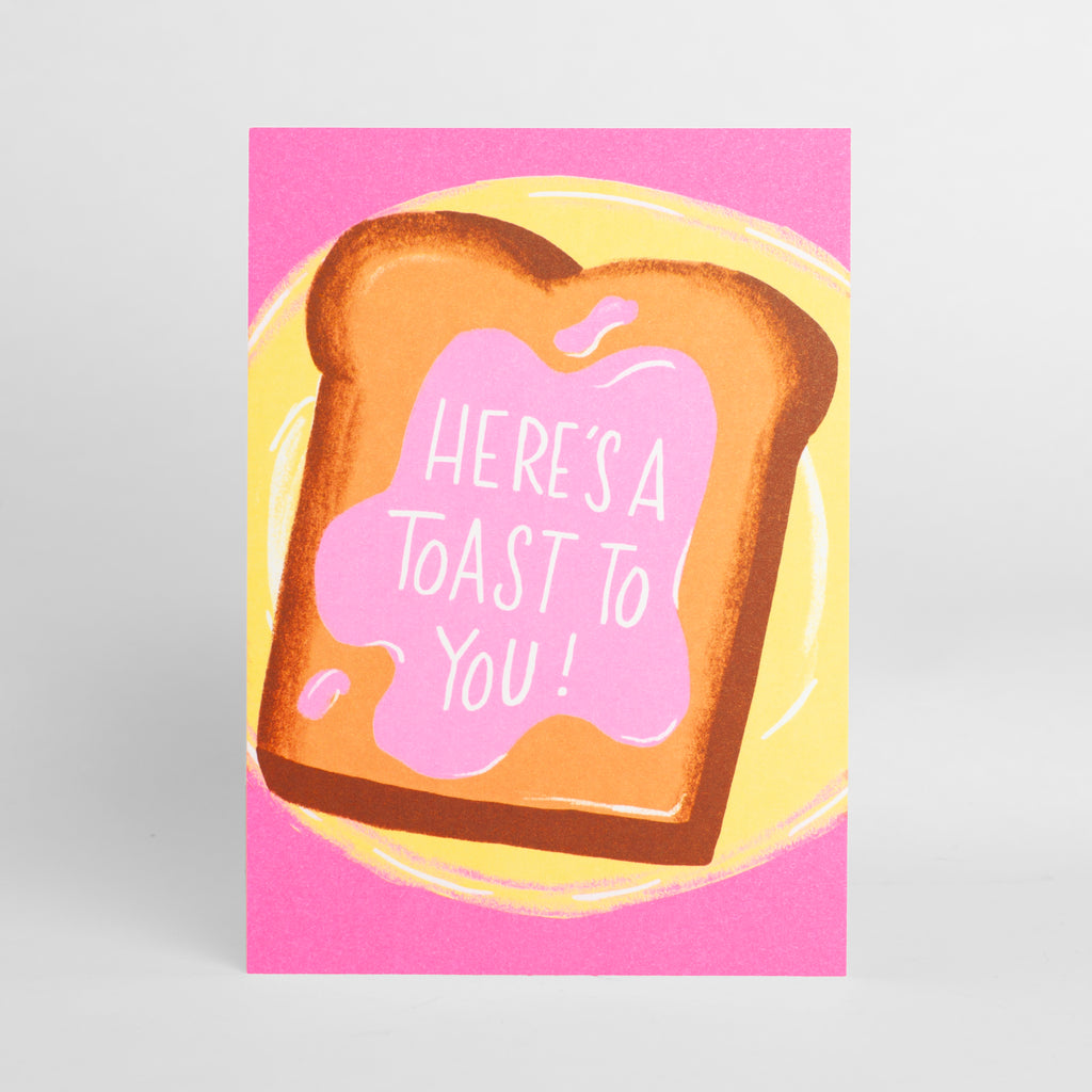 Edition SCHEE Postkarte Edition SCHEE "Jelly Toast to You" | Lustige Karte | DIN A6