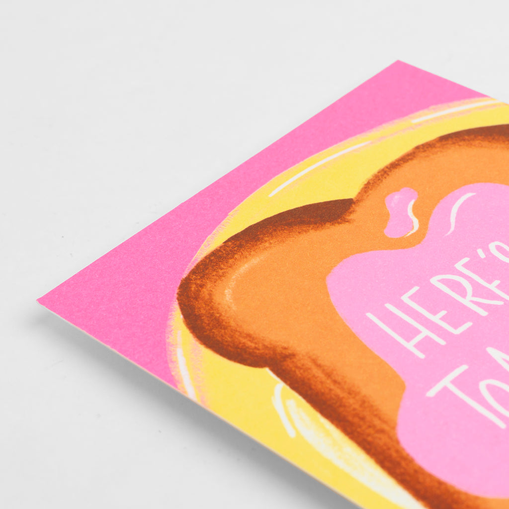 Edition SCHEE Postkarte Edition SCHEE "Jelly Toast to You" | Lustige Karte | DIN A6