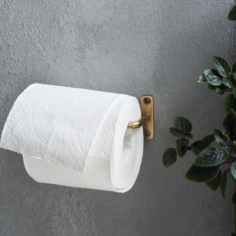 House Doctor Toilettenpapierhalter “Welo” Messing | Minimalistisches Design | House Doctor