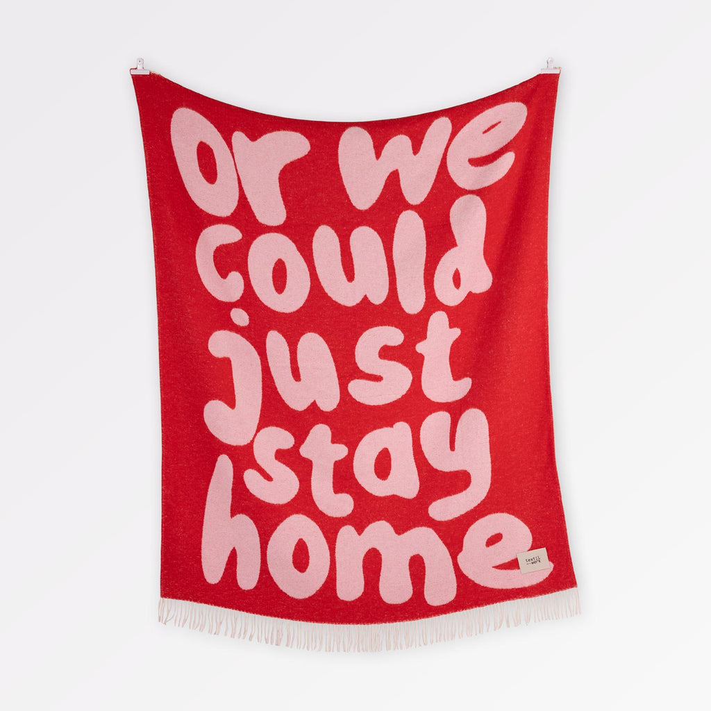 Textilwerk Decke „Stay Home“ (150x200cm) | Textilwerk | Gemütliche Decke