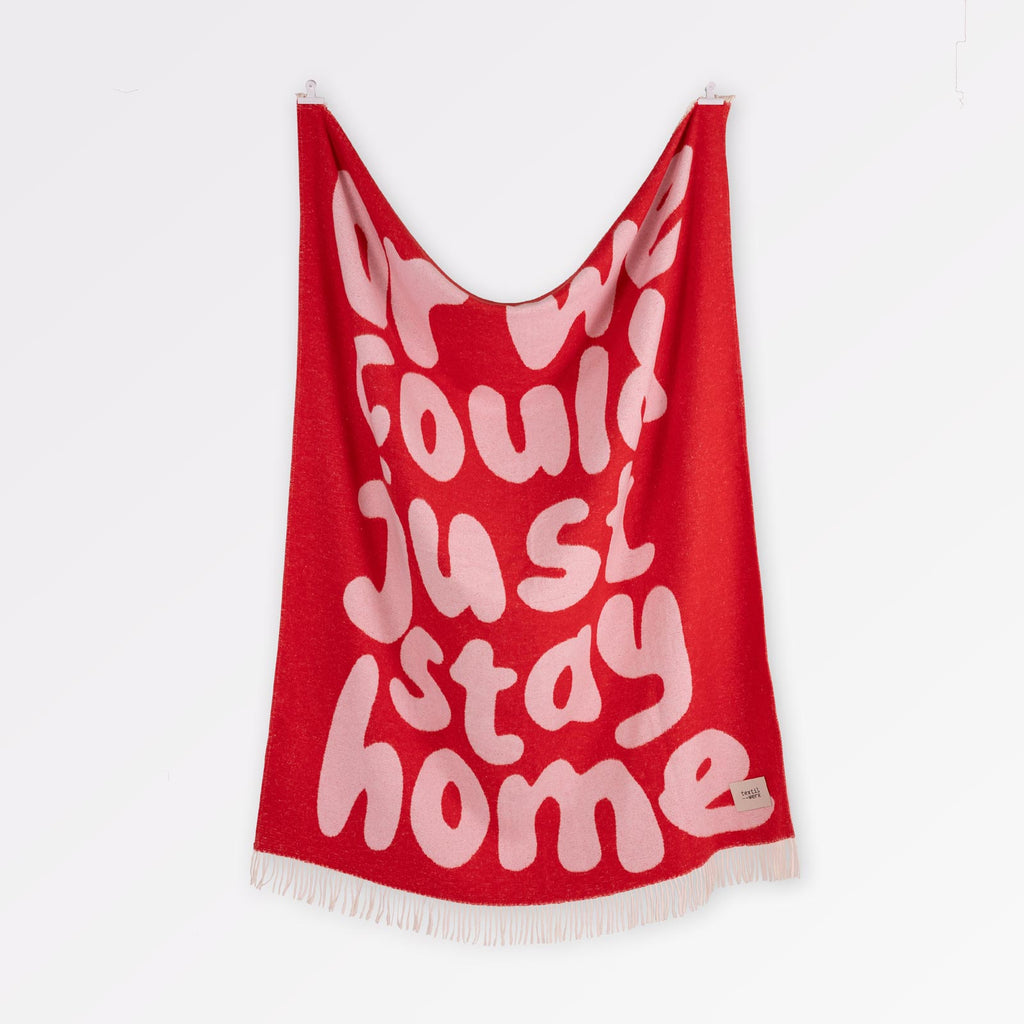Textilwerk Decke „Stay Home“ (150x200cm) | Textilwerk | Gemütliche Decke