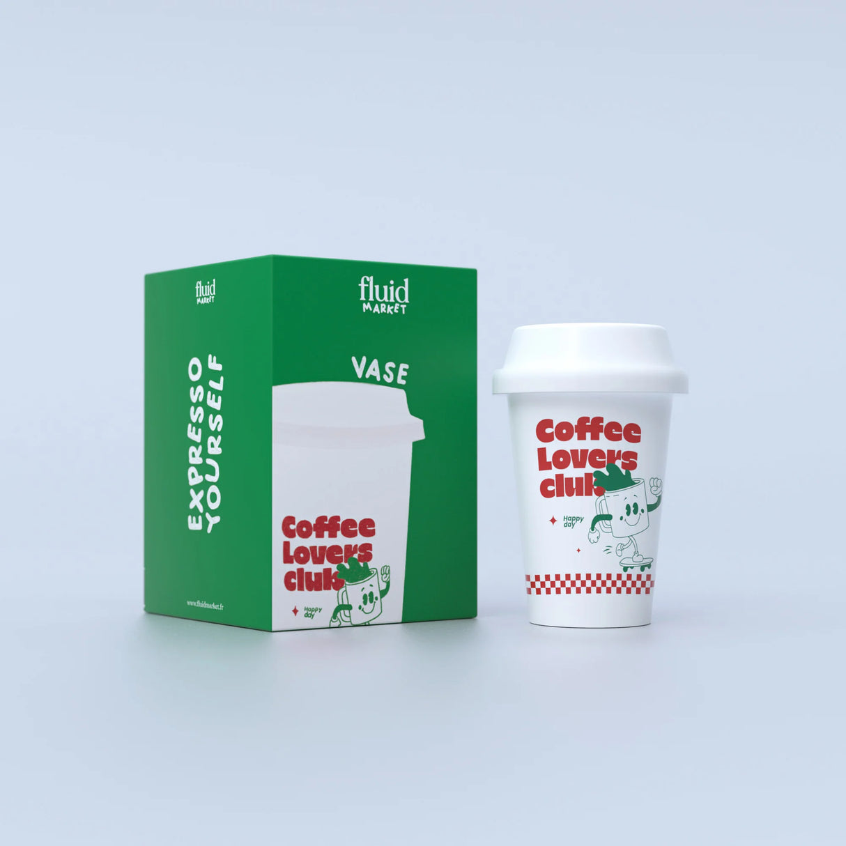 Fluid Market Vase Fluid Market "Cup of Coffee" | Braun, Keramik, Einzigartiges Design