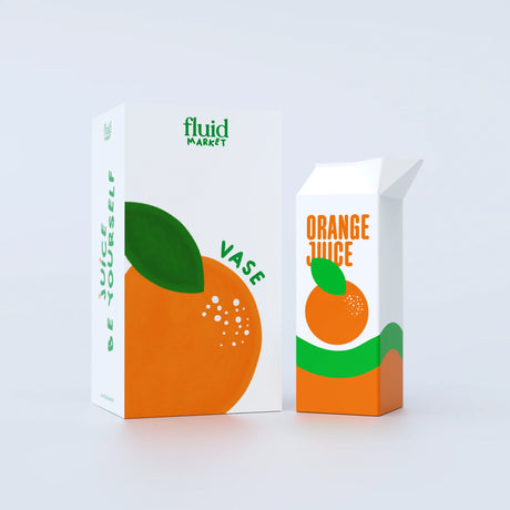 Fluid Market Vase Fluid Market "Orange Juice" | Orange, Keramik, Verspieltes Design