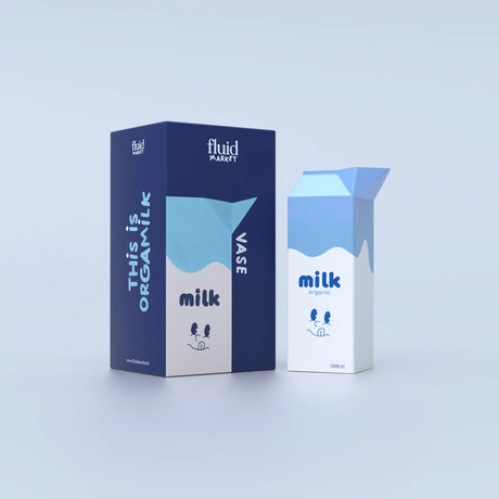 Fluid Market Vase Fluid "Milk" | Weiß, Keramik, Schlicht,verspieltes Design