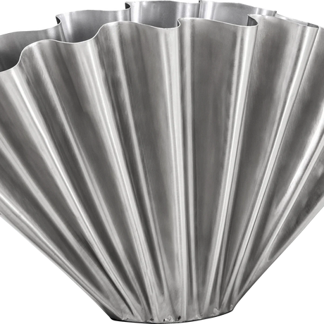 House Doctor Vase “Flood Wide” Silber | Skulpturales Design | House Doctor