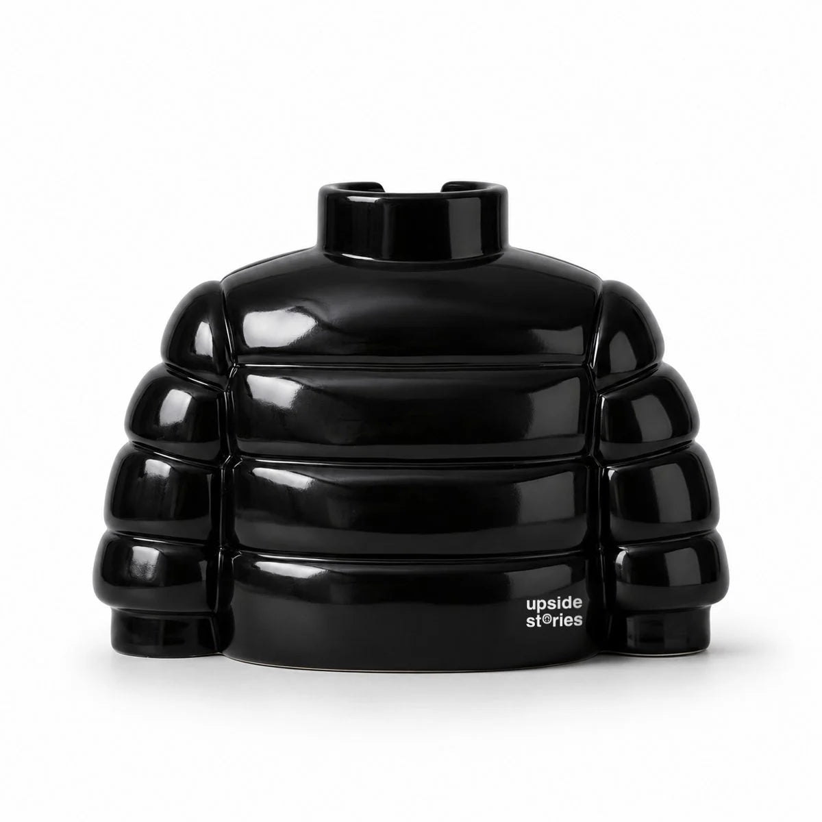 UPSIDE STORIES Vase “The Puffy Vase” Schwarz | Skulpturales Design | UPSIDE STORIES
