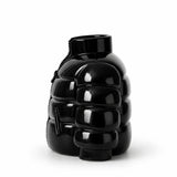 UPSIDE STORIES Vase “The Puffy Vase” Schwarz | Skulpturales Design | UPSIDE STORIES