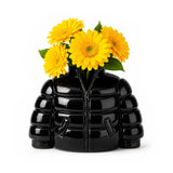UPSIDE STORIES Vase “The Puffy Vase” Schwarz | Skulpturales Design | UPSIDE STORIES