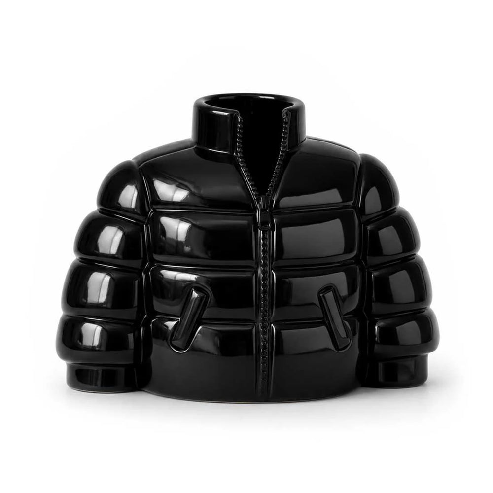UPSIDE STORIES Vase “The Puffy Vase” Schwarz | Skulpturales Design | UPSIDE STORIES
