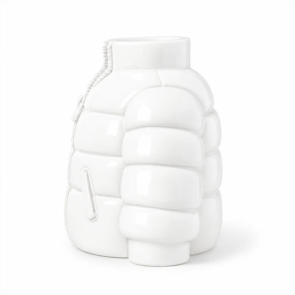 UPSIDE STORIES Vase “The Puffy Vase” Weiß | Skulpturales Design | UPSIDE STORIES
