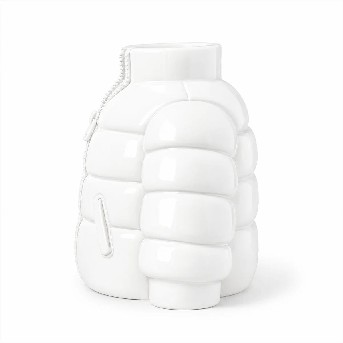 UPSIDE STORIES Vase “The Puffy Vase” Weiß | Skulpturales Design | UPSIDE STORIES