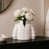 UPSIDE STORIES Vase “The Puffy Vase” Weiß | Skulpturales Design | UPSIDE STORIES