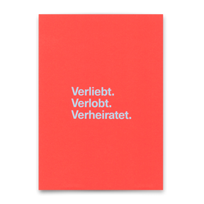 Deli Cards Postkarte "Verliebt. Verlobt. Verheiratet." | Besondere Karte zur Hochzeit