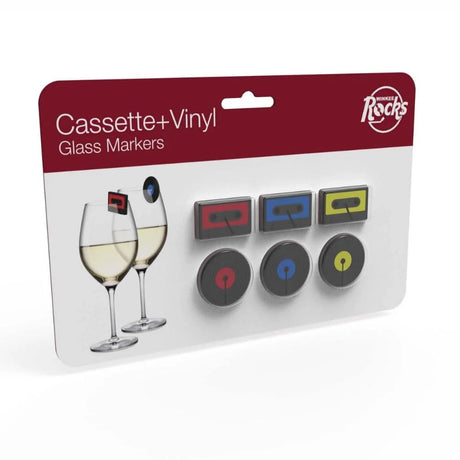 WINKEE Drink Markers “Vinyl & Kassetten” | Glasmarkierer Set | WINKEE