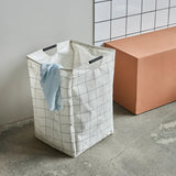 House Doctor Wäschesack “Square” faltbar Weiß/Schwarz | Wäschekorb | House Doctor