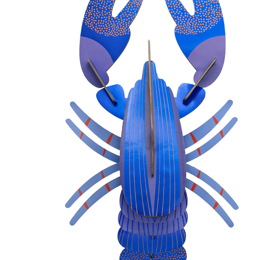 studio ROOF Wanddeko “Lapis Blue Lobster” | Tierisches Design | Studio Roof