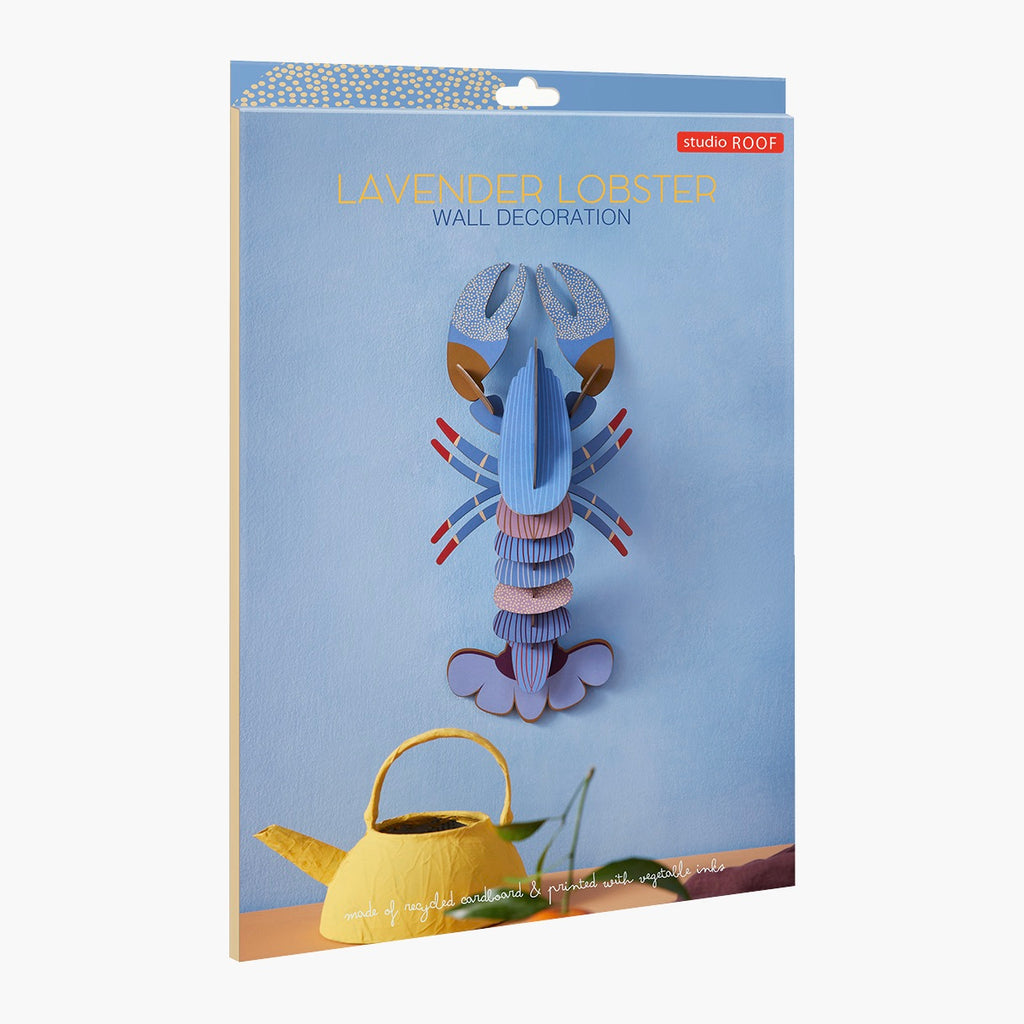 studio ROOF Wanddeko "Lavender Lobster" | studio ROOF| Recycelter Karton