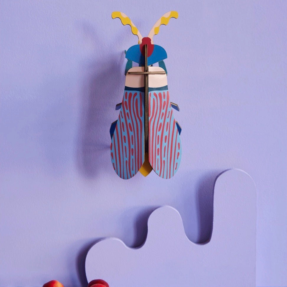 studio ROOF Wanddeko "Striped Wing Beetle" | studio ROOF| Recycelter Karton