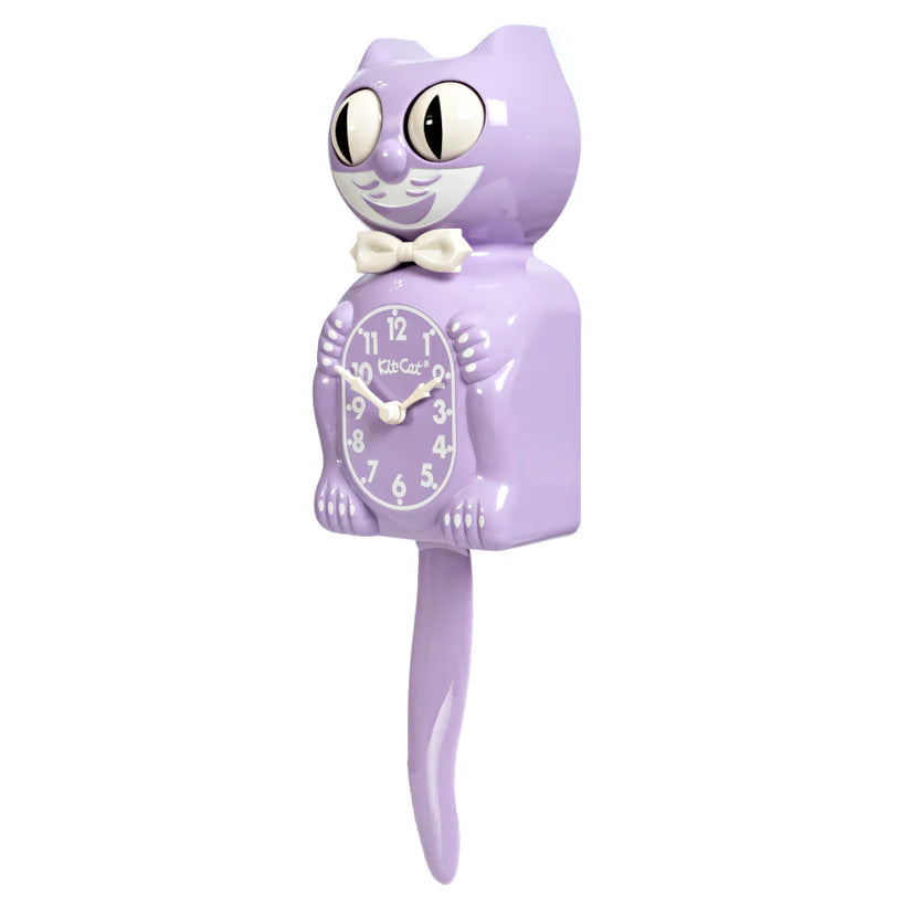 Kit-Cat Clock Wanduhr „Kit Cat Clock“ (Pastel Lilac) | Kit-Cat Clock | Lustige Wanduhr