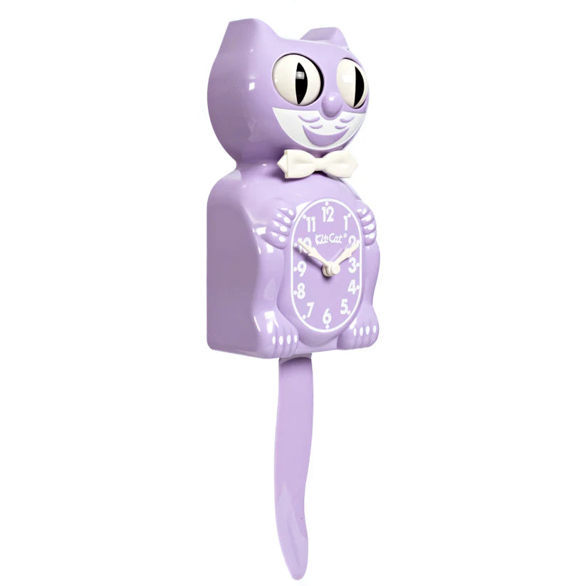 Kit-Cat Clock Wanduhr „Kit Cat Clock“ (Pastel Lilac) | Kit-Cat Clock | Lustige Wanduhr