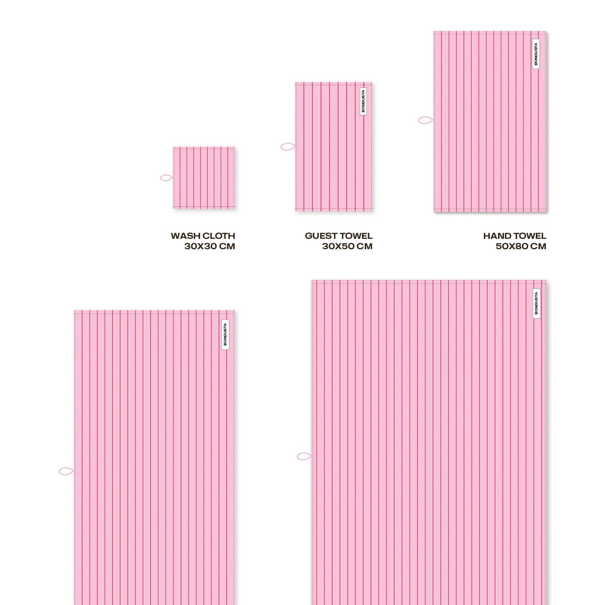 BONGUSTA Waschlappen BONGUSTA “Naram Baby Pink & Sky Patrol” | 30x30 cm | Sanfte Farbkombination