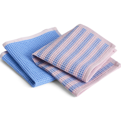 HAY Waschlappen „Canteen Sky Blue & Pink Mix“ Set 2 | Soft Cotton | HAY