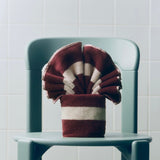HAY Waschlappen „Stripe Burgundy“ 30x30cm | Modernes Bad | HAY