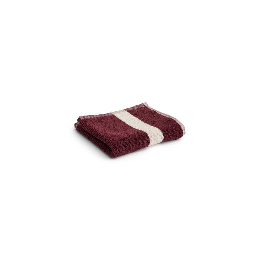 HAY Waschlappen „Stripe Burgundy“ 30x30cm | Modernes Bad | HAY
