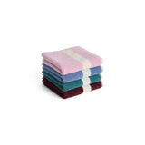 HAY Waschlappen „Stripe Petrol Blue“ 30x30cm | Weiche Baumwolle | HAY