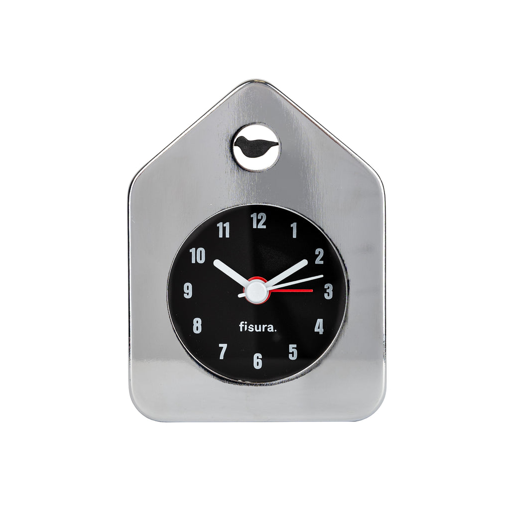 Fisura Wecker Fisura "Cuckoo Mini Alarm Clock" | Chrome | Kompakt & Laut