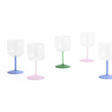 HAY Weingläser „Tint Clear & Light Pink“ 2 Stk. | 2er-Set mit Farbakzent | HAY