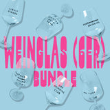 selekkt Weinglas Bundle (6er Set) | Humorvolle Gläser für Wein
