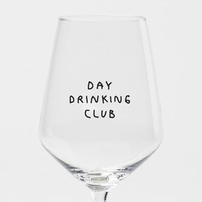 selekkt Weinglas Selekkt "Day Drinking Club" | Lustiges Design, Alltagstauglich