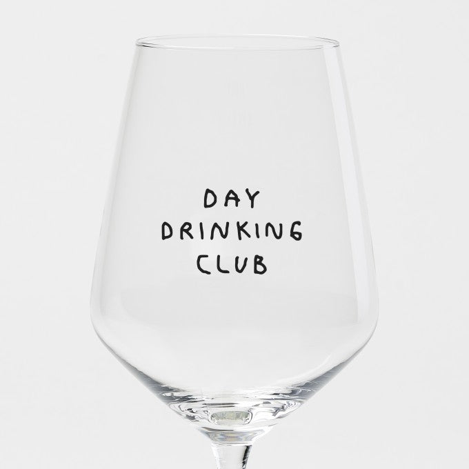 selekkt Weinglas Selekkt "Day Drinking Club" | Lustiges Design, Alltagstauglich