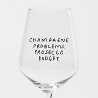 selekkt Weinglas “Champagne Problems” | Luxus trifft Budget | selekkt