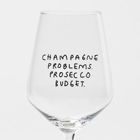 selekkt Weinglas “Champagne Problems” | Luxus trifft Budget | selekkt