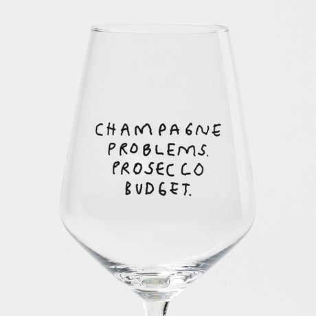 selekkt Weinglas “Champagne Problems” | Luxus trifft Budget | selekkt