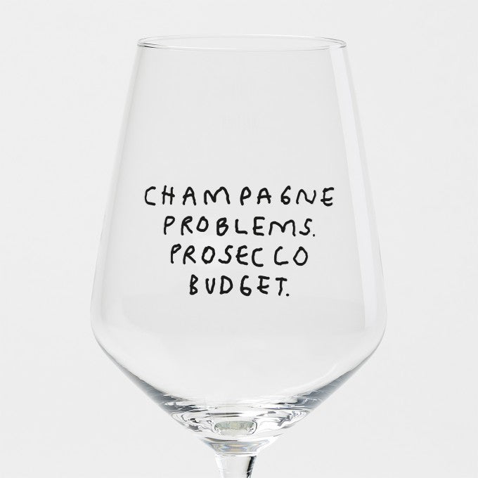 selekkt Weinglas “Champagne Problems” | Luxus trifft Budget | selekkt