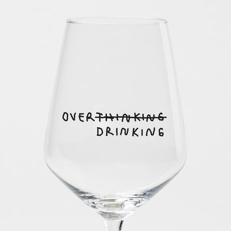 selekkt Weinglas “Over Thinking/Drinking” | Humorvoll & stilvoll | selekkt