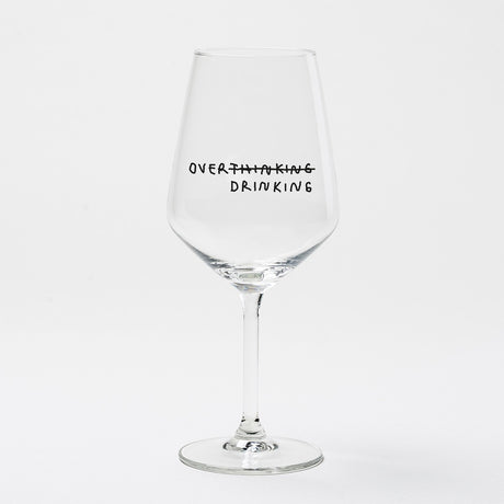 selekkt Weinglas “Over Thinking/Drinking” | Humorvoll & stilvoll | selekkt