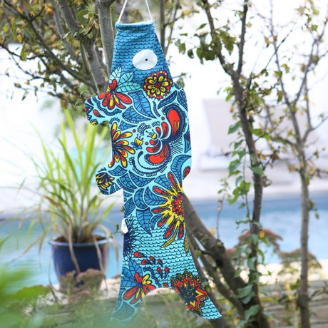 Madame MO Windfisch „Blue Blossom 70cm“ | Florales Design | Madame Mo
